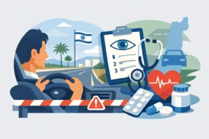 מדריך להגבלות רפואיות בנהיגה לנהגים בישראל
